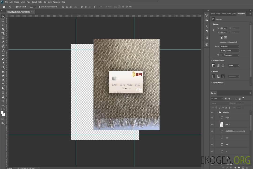Banque des Philippines des îles Philippines carte de débit visa photolook , template